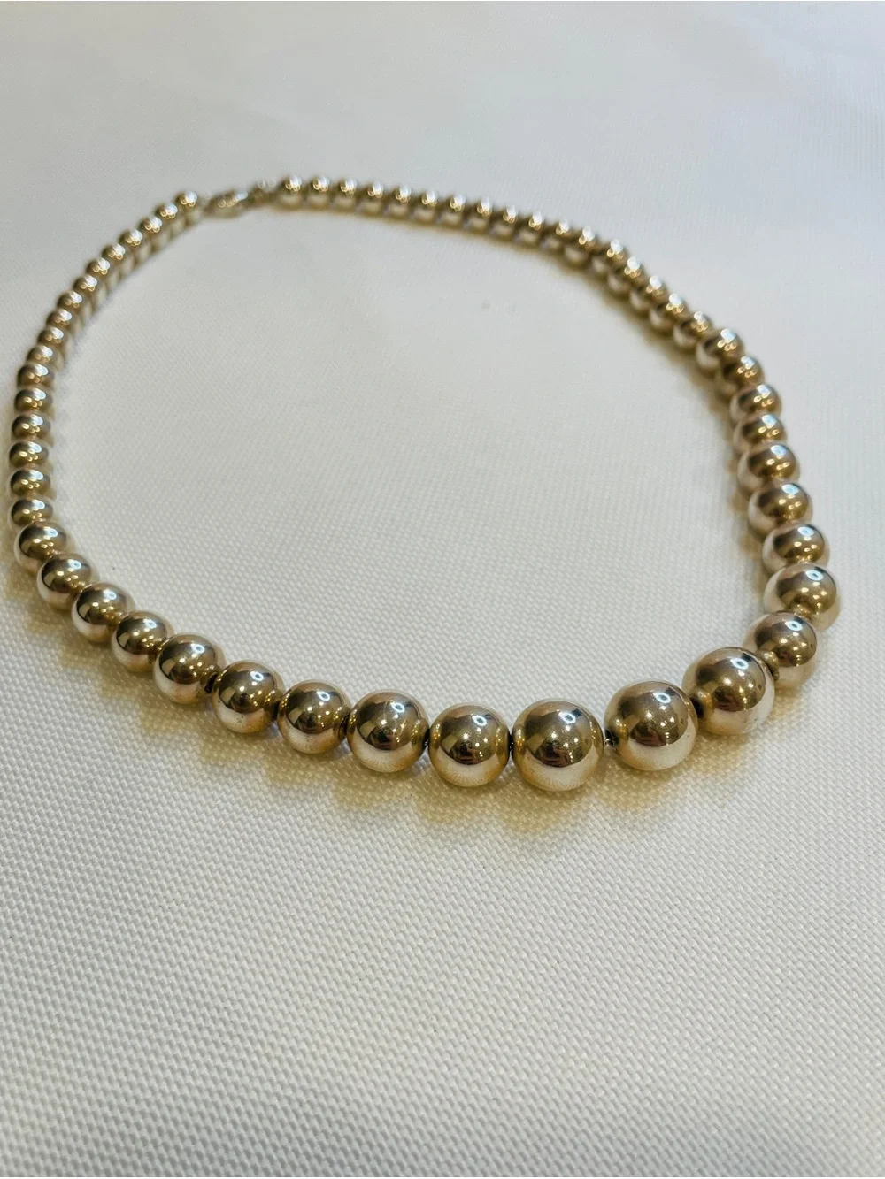 Tiffany & Co. Hardwear Beaded Sterling Silver Collar Choker Necklace